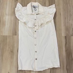 ZARA White Jean Dress